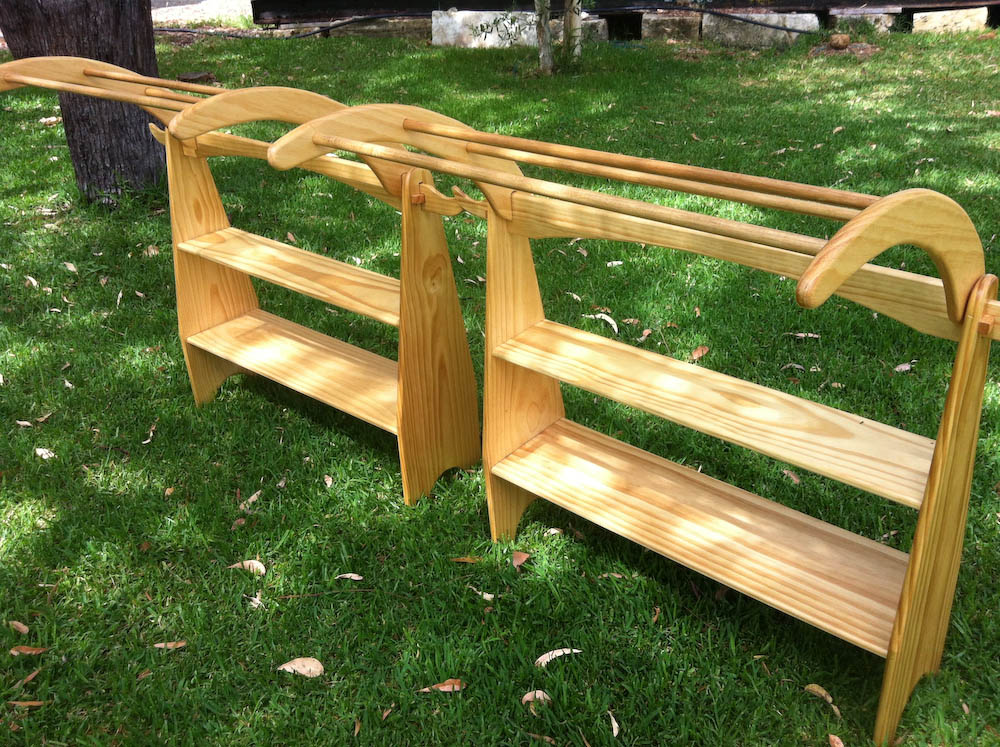 Wooden Play Stand Set Crafted Wood