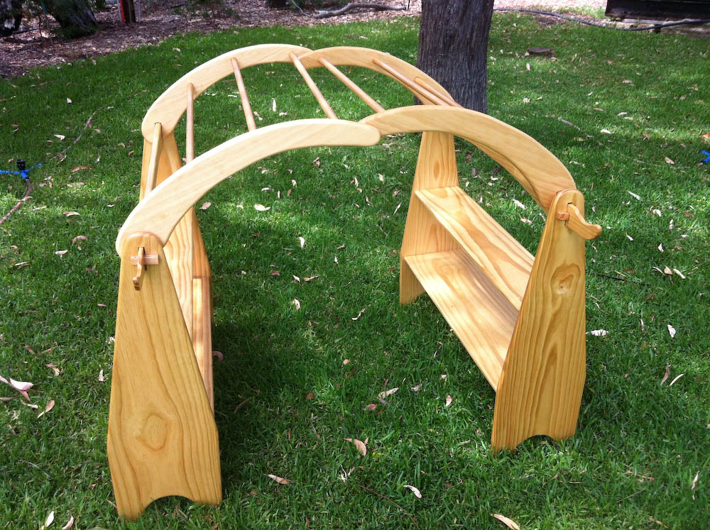 Wooden Play Stand Set Crafted Wood